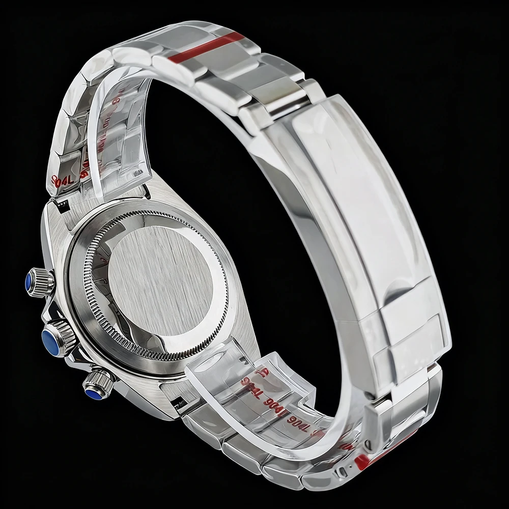 Reloj VK63 cronógrafo para hombre, reloj de acero inoxidable, reloj para hombre con logotipo personalizado, cristal de zafiro, reloj con movimiento VK63