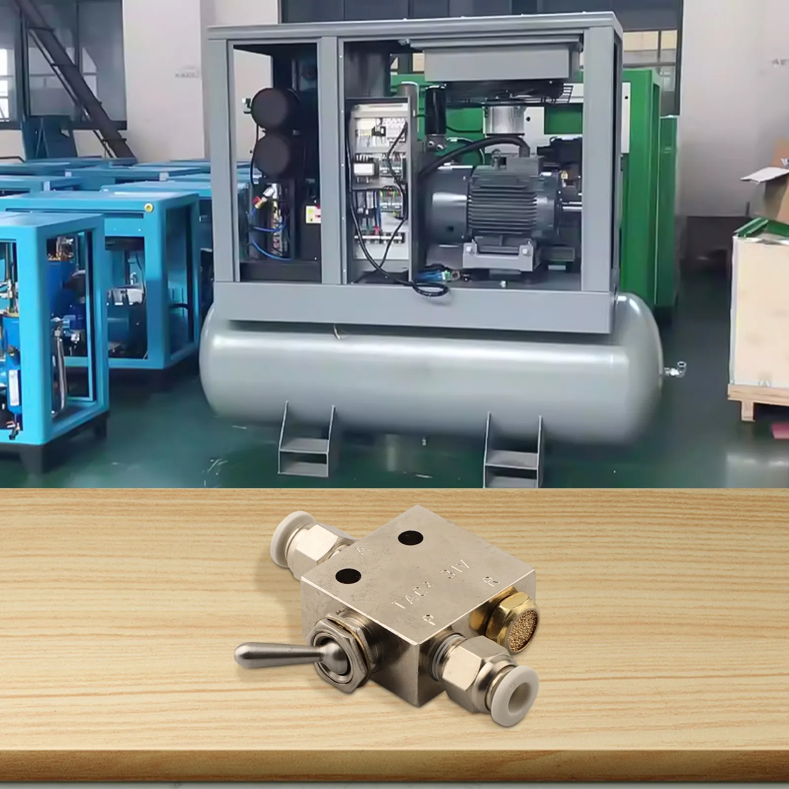 Pneumatic Valve TAC231V 2 Position 3 Way Mechanical Valve with 6mm Connector for Use in Automatic Pneumatic Devices