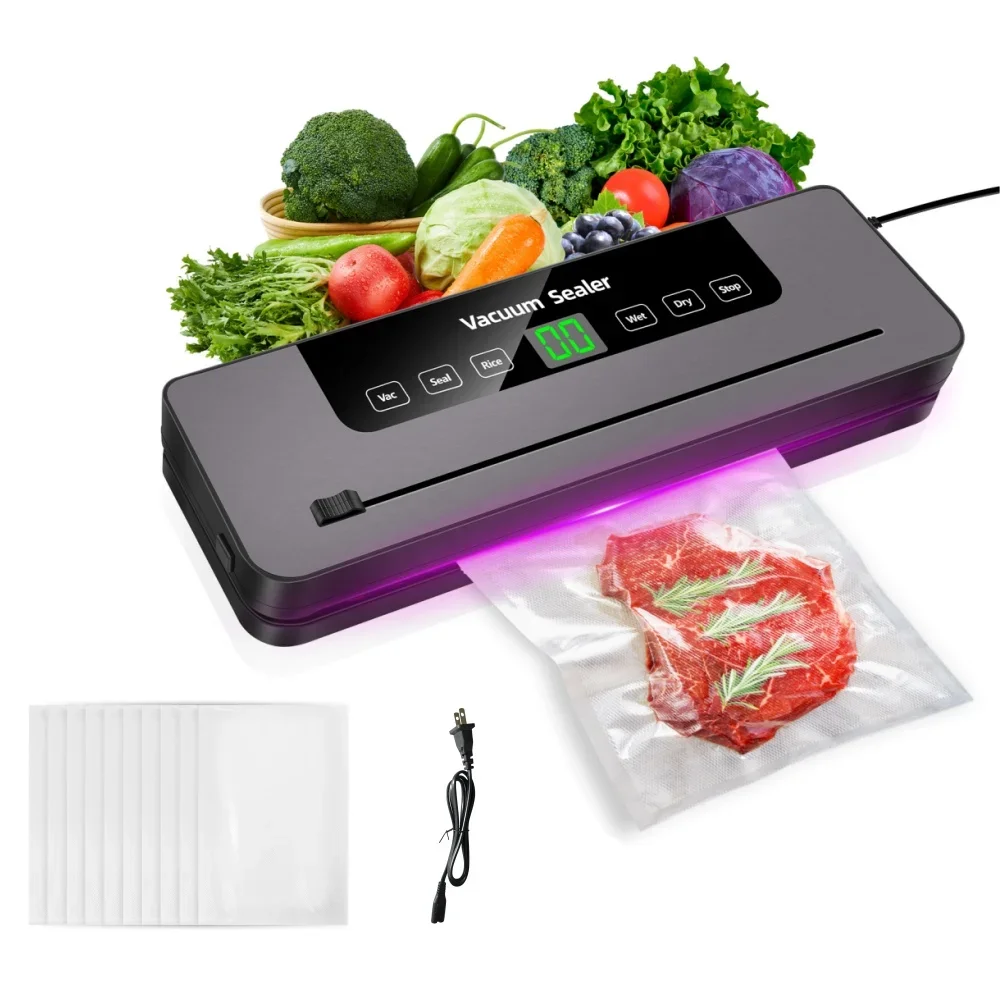 5-in-1 Multi-Functional Vacuum Sealer Food Vacuum Sealer Machine Automatic Food Sealer for Food Preservation With 10 Sealer bags