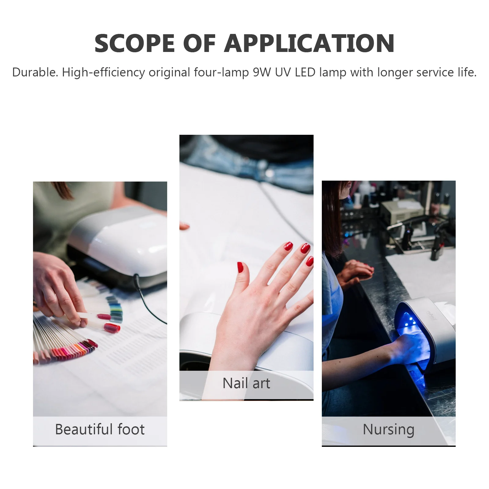 9w gel lâmpada da arte do prego tubo lâmpadas substituição led secador de unhas luz para secagem rápida manicure profissional uso doméstico