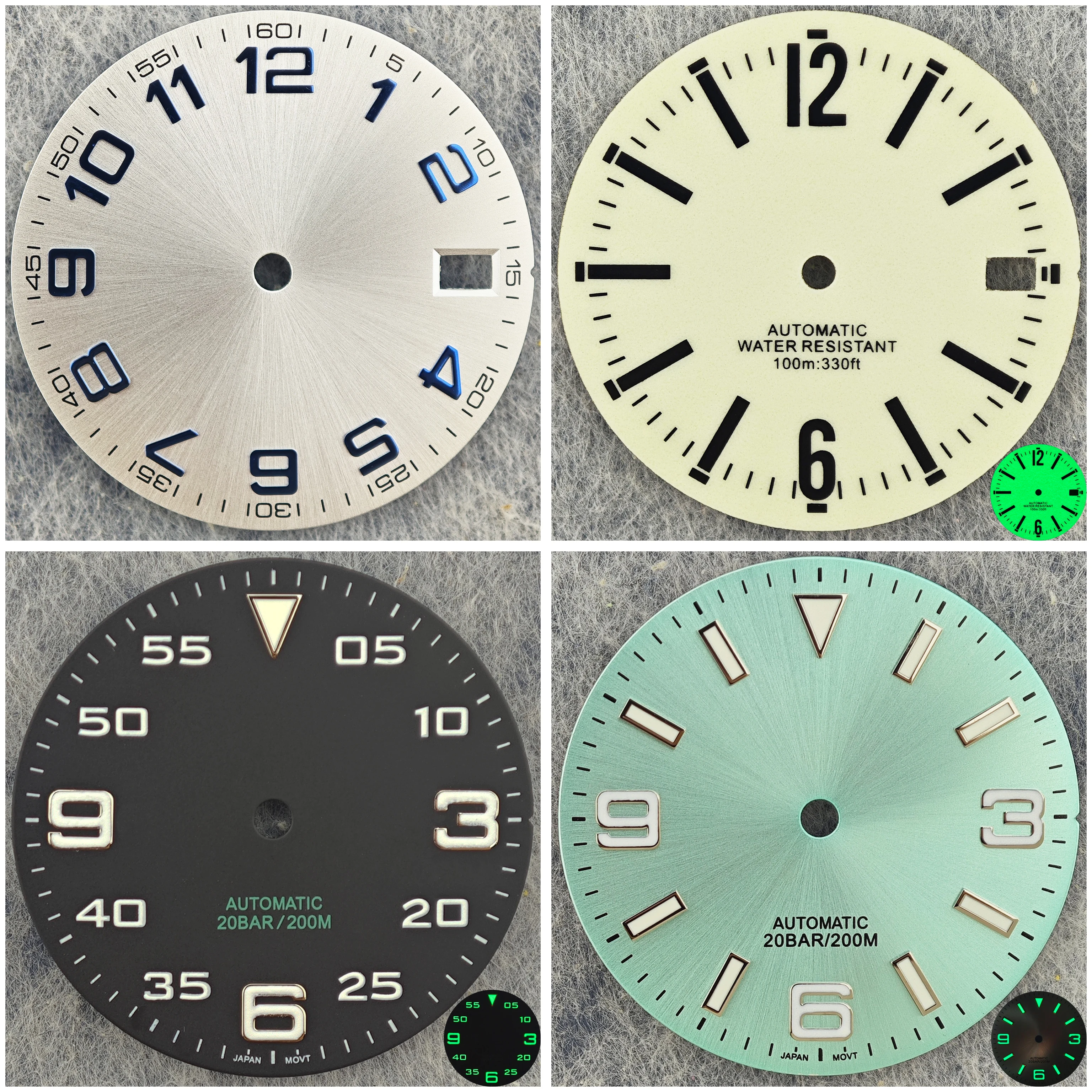 NH35 Dial 28.5mm New Model Dial High-Quality Watch Accessory for NH Series Movements with C3 Luminous Custom Logo Available