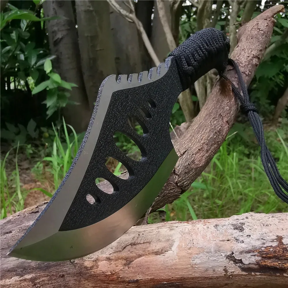 1PC Portable battle axe, outdoor jungle camping bone machete, multifunctional tool, non slip handle stainless steel blade U9195