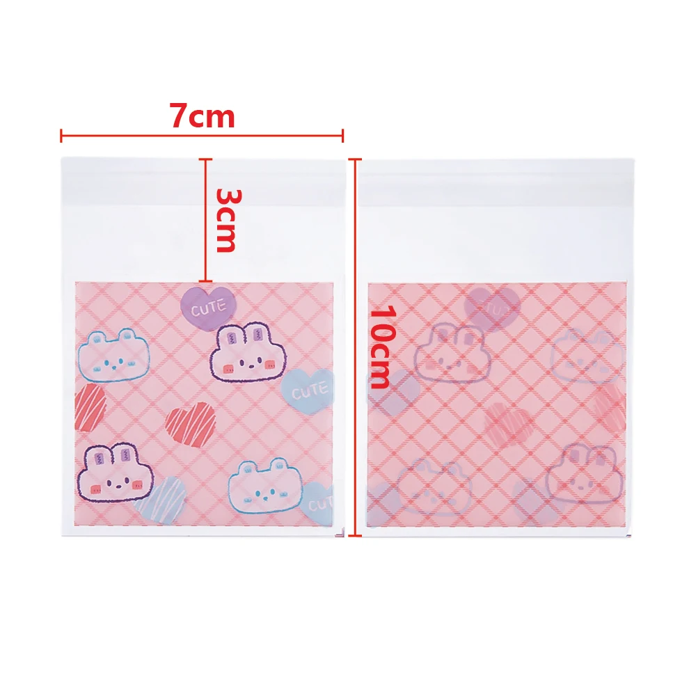 100pcs/Lot Cartoon Animals Gift Packaging Self Adhesive Bag Candy Handmade Baking Bag Jewelry Accessories Display packaging Bags