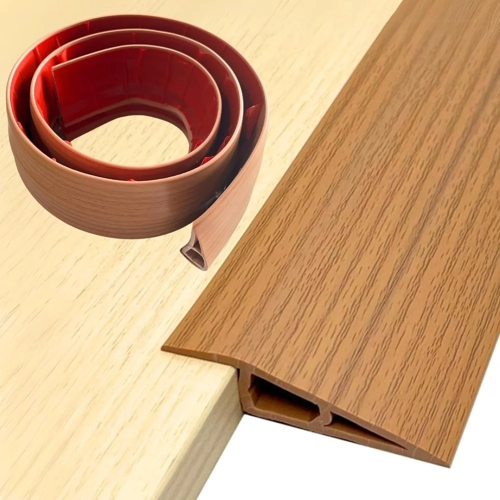1pc 2m 7cmX1.5cm Wood Grain Floor Transition Strip Self Adhesive Edging Trim Strip Cuttable Carpet To Tile Edging Trim Strip