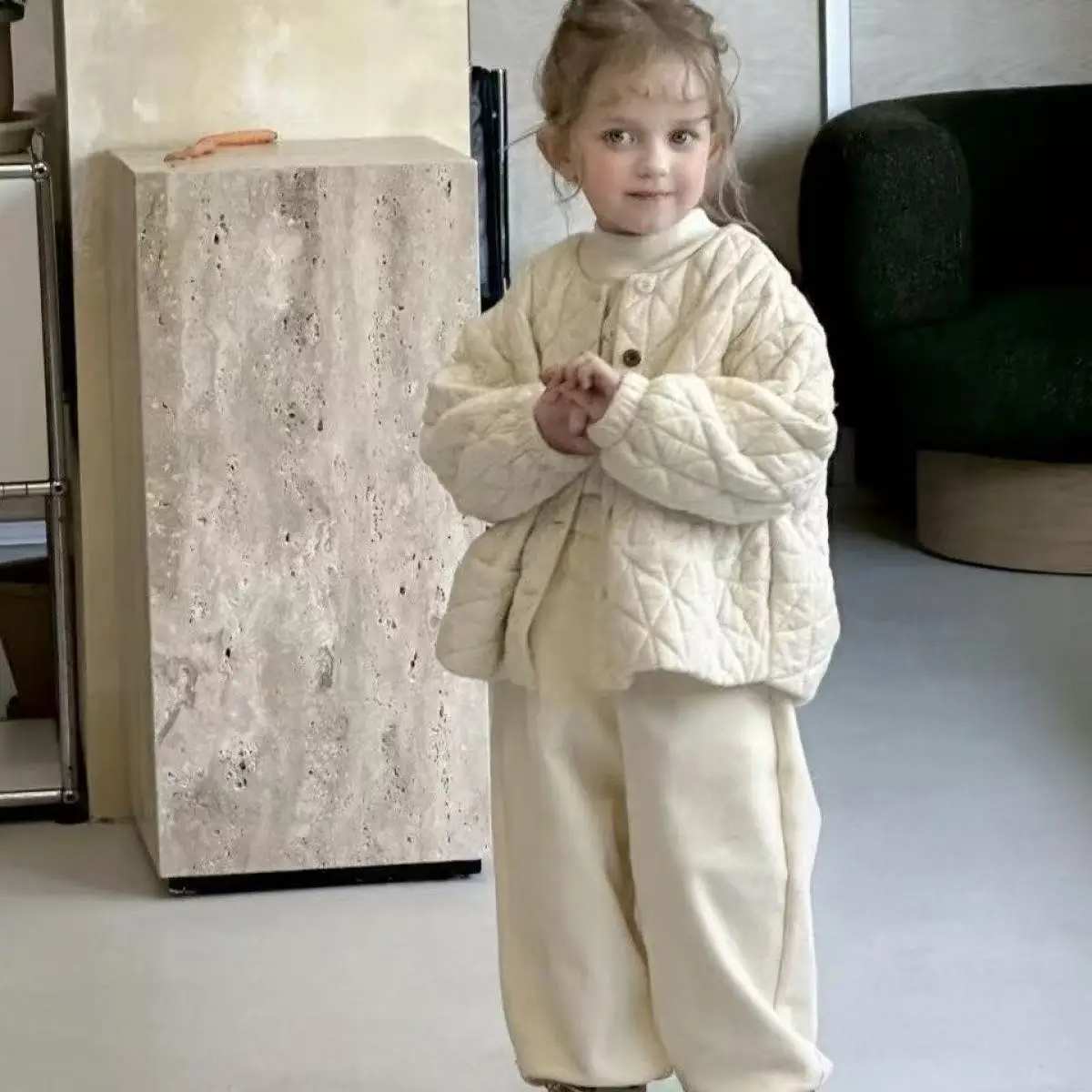 

Girls' Cotton Padded Coat Autumn And Winter 2026 New Children's Cotton Clip Korean Edition Leisure Warm Jacket