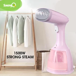 SaengQ-스팀 다리미, 의류 스팀기 휴대용 패브릭, 1500W 여행용 수직 350ml 미니 휴대용 가정용 여행용, 의류 다림질