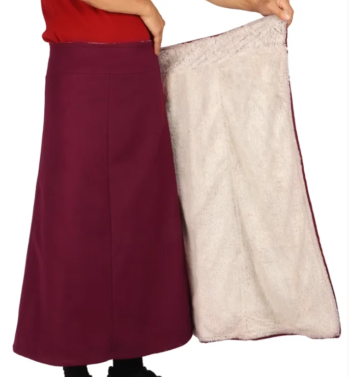 Chinese Tibetaanse monnik Lama rok winter dik rood