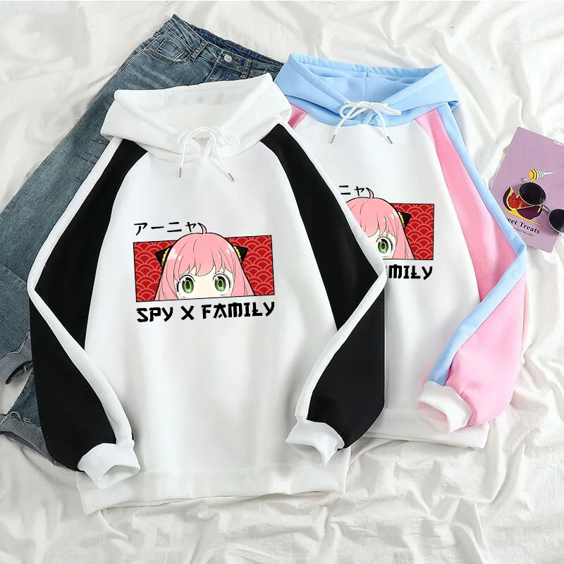 Anime Cute Anya Forger Pattern Hoodie Girls Casual Outdoor Sweatshirt High Quality Anime Hoodie Fall and Winter Hoodie