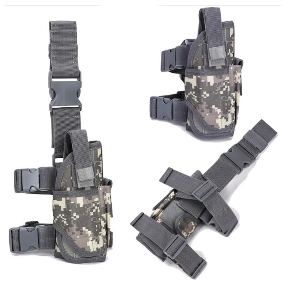 Funda para pistola de pierna izquierda/derecha, bolsa para pistola GLOCK 17/M9/P226/CZ 75, funda ajustable para pistola Airsoft para caza