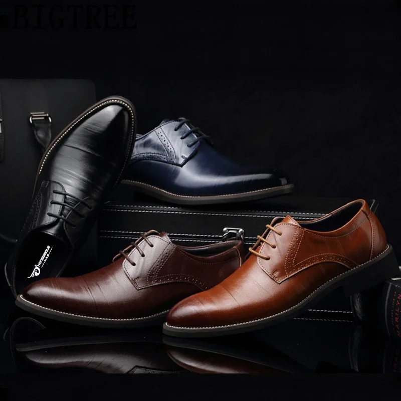 2024 Italian Genuine Leather Men Shoes Classic Wedding Dress Shoes For Men Elegant Business Shoes Men Formal Erkek Ayakkabi