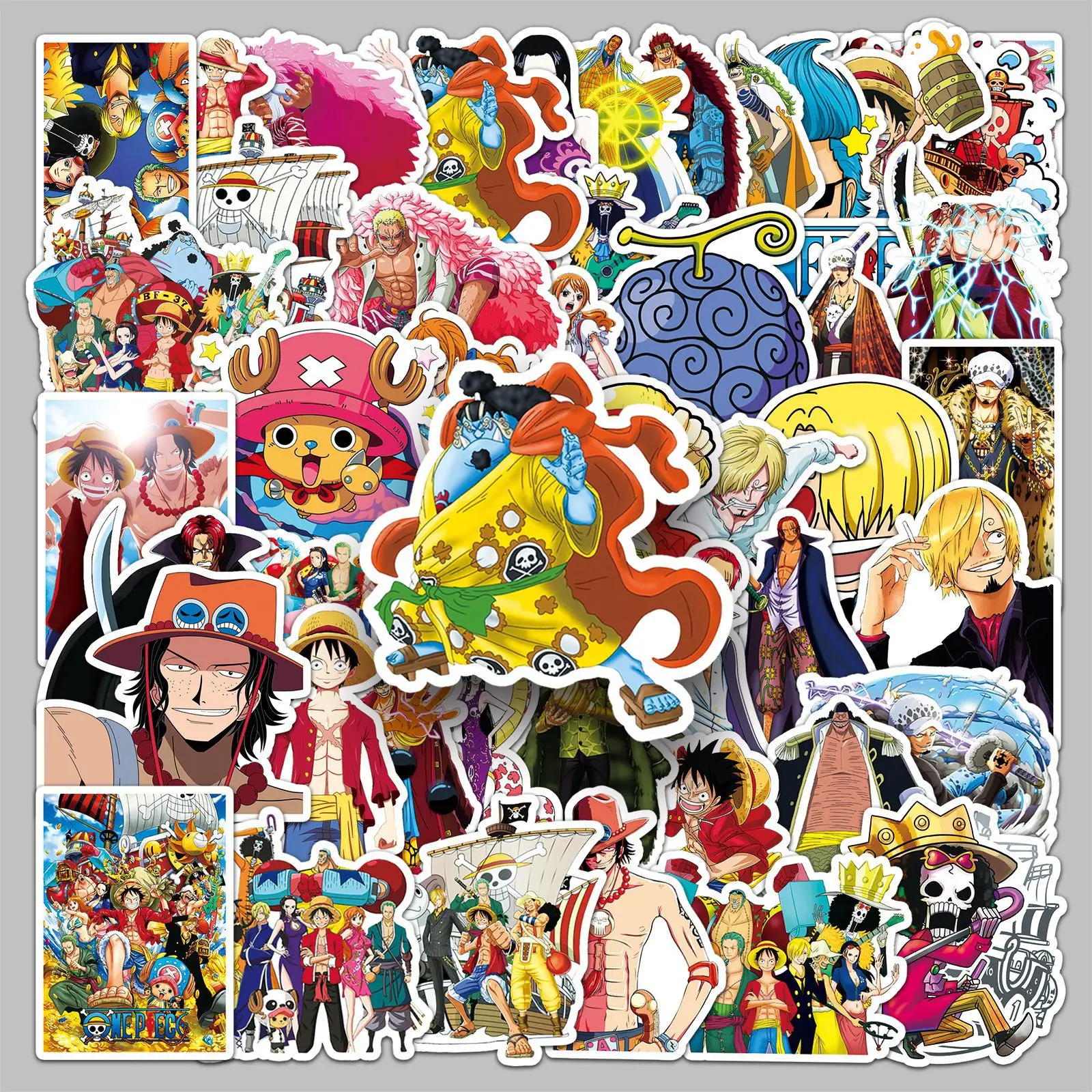 2024 New 50pcs Cartoon Animation ONE PIECE Children's DIY Waterproof Sticker