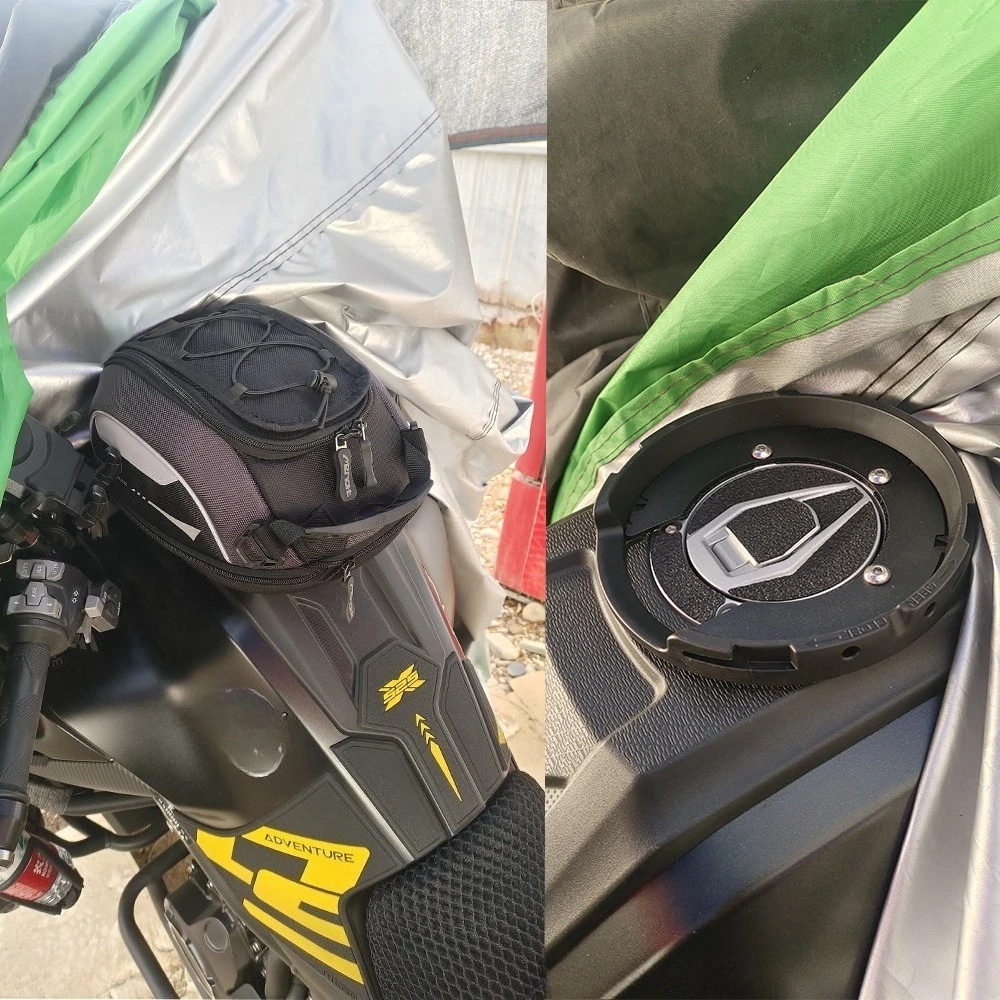Quick Release Anti-theft Motorcycle Tank Bag, Detachable Motorbike Fuel Tank Storage Bag for VOGE DS525X DS900X DS625X
