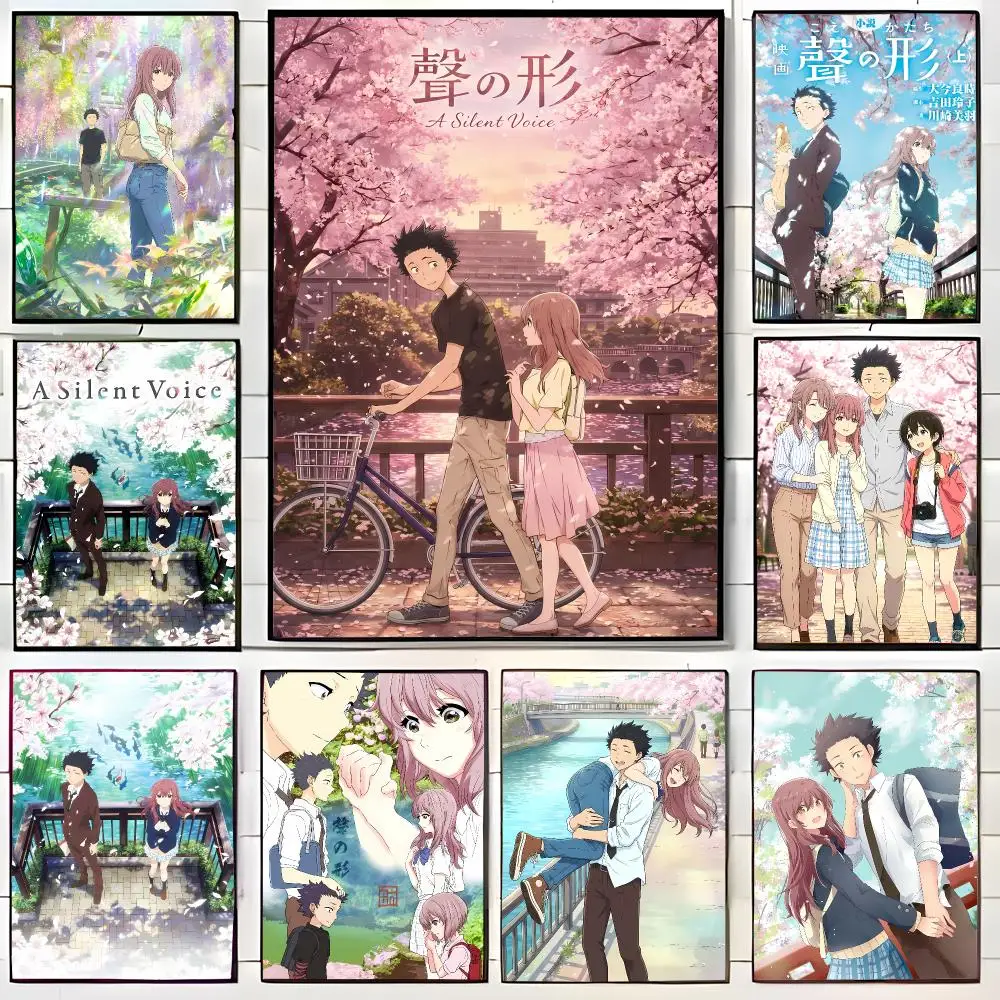 Heartwarming Anime A-A Silent Voice Poster Wall Art Print Decorative Mural Home Decor Gift Unframed
