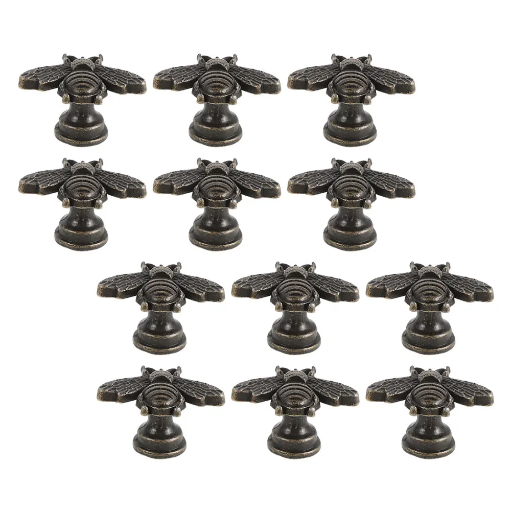

12Sets Cabinet Knobs Zinc Alloy Durable Drawer Pulls Kitchen Cabinets Wardrobe Handles Decorative Furniture Hardware Bedroom