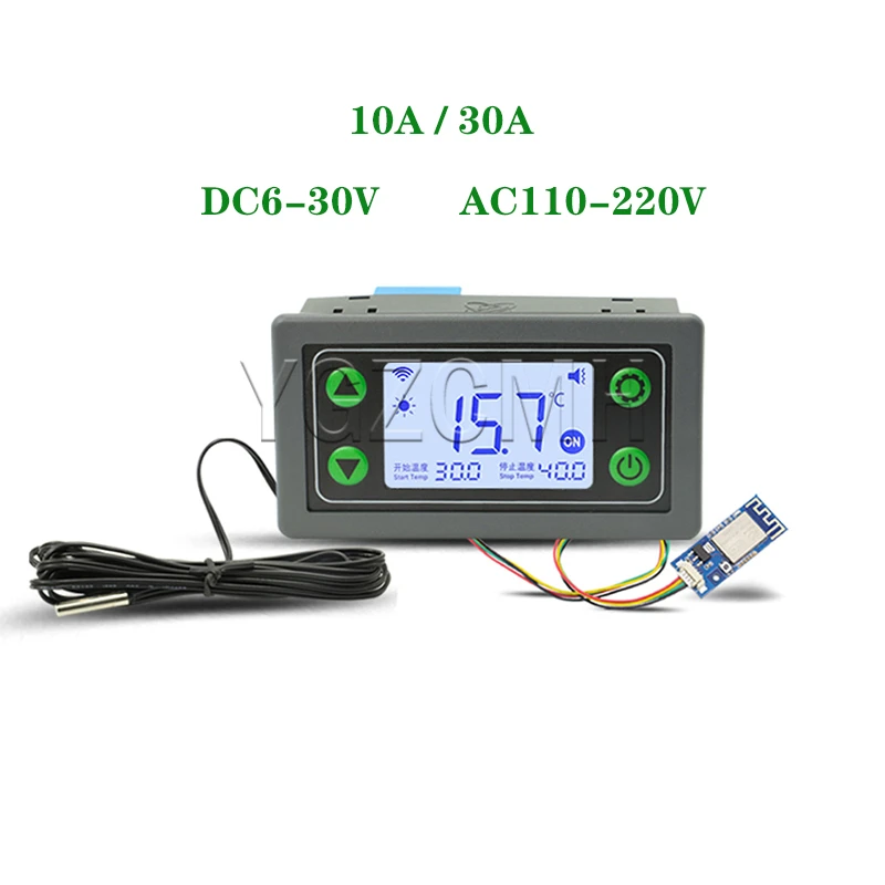 AC110-220V / DC6-30V Remote WIFI Thermostat APP Digital Display Intelligent Automatic Temperature Controller