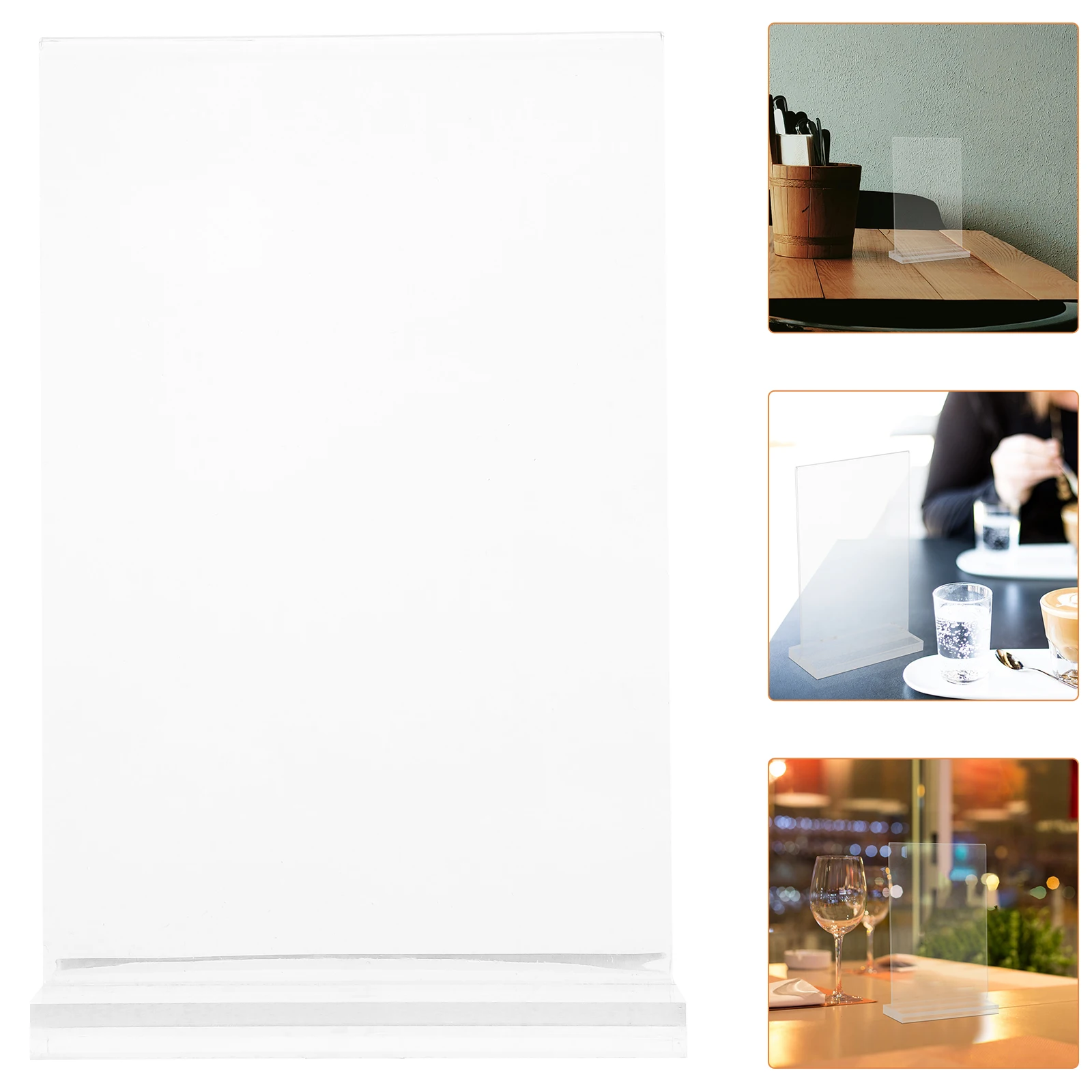 

4 Pcs Transparent Sign Poster Board Cookie Display Stand Clear Price Tag Booklet Acrylic Number Plate Card Prop