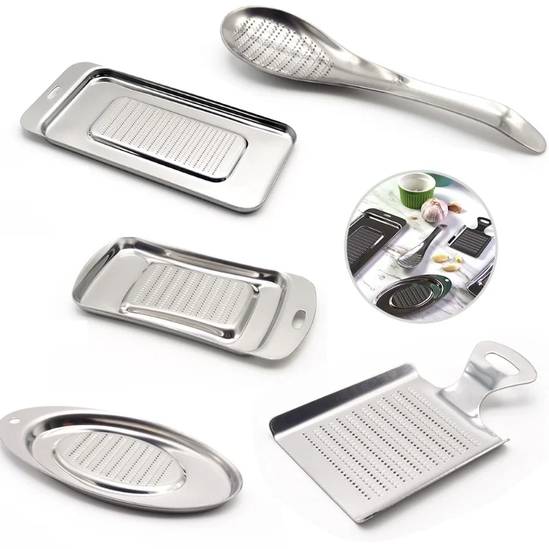 Rallador de Jengibre de Acero Inoxidable Grueso, Herramienta para Moler Wasabi y Ajo, Rallador de Queso, Triturador de Ajo que No se Deforma Fácilmente