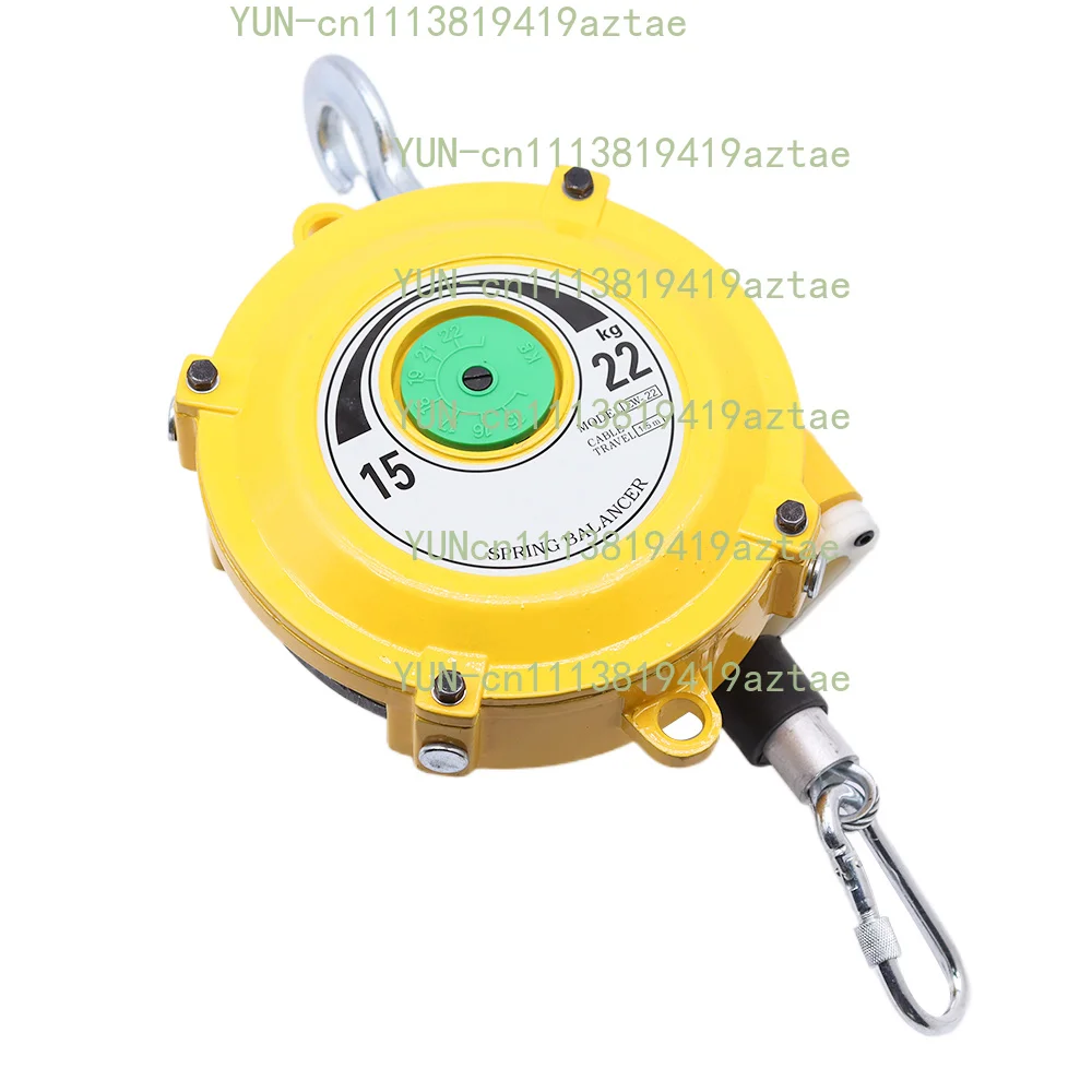 15-22KG Spring Balancer Self-locking Tower-Type Lifting Hook Spring Holder Balancer Steel Wire Rope Balancing Lifting Jack 1.5M