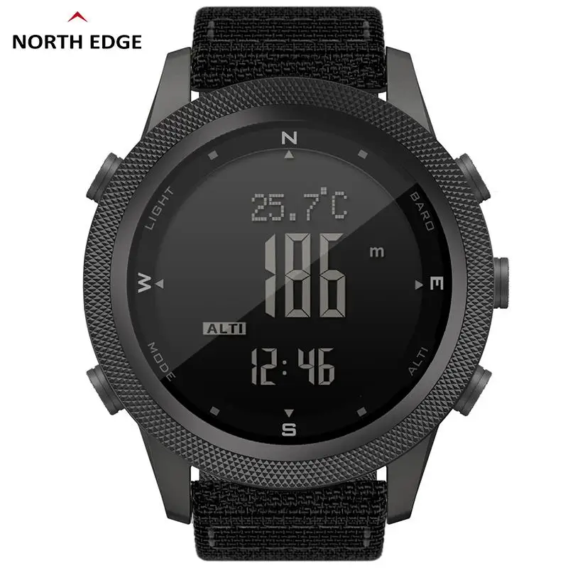 

New NORTH EDGE APACHE-46 Men Digital Watch Outdoor Sports Running Swimming Outdoor Sport Watches Altimeter Barometer Compass