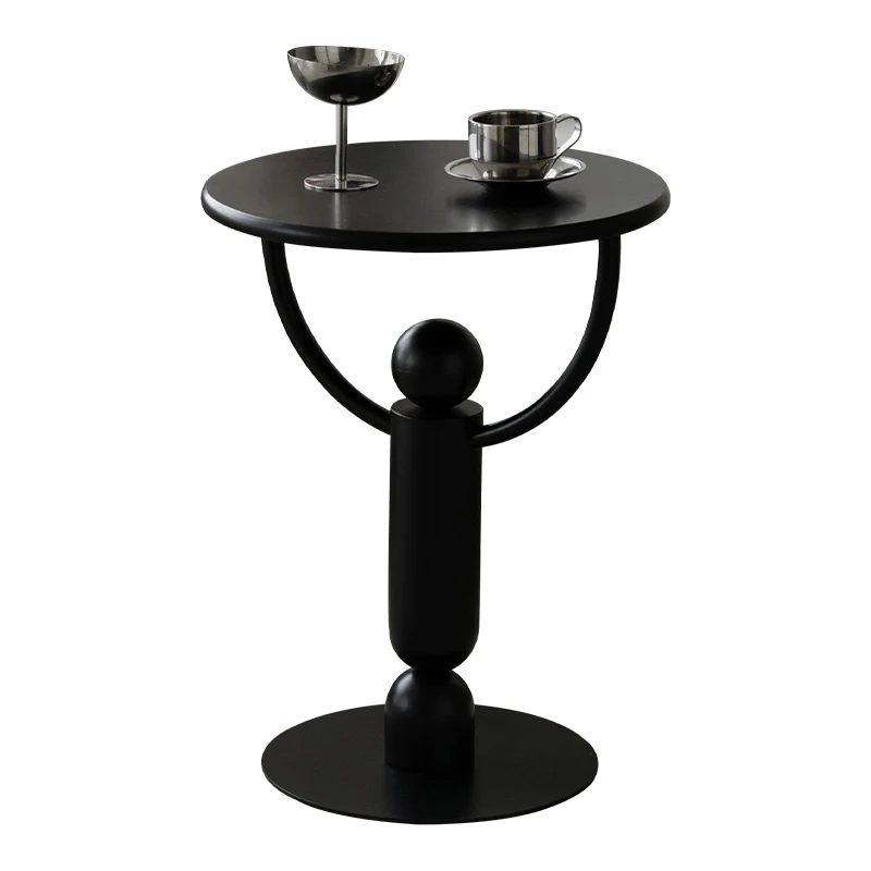 Simple Modern Small Apartment Sofa Iron Side Table Corner Table Light Luxury Creative Small Round Table Home Decoration