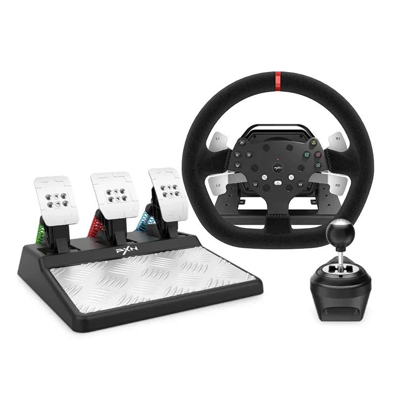 V10 dual vibration gaming racing simulator steering wheel for ps4 playstation 4 controller, xbox series, switch, pc