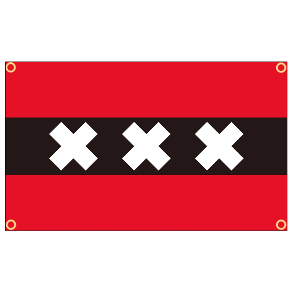 90*150cm 3×5FTs Nederland Amsterdam Vlag Polyester Gedrukt Banner Wandtapijt Voor Decoratie