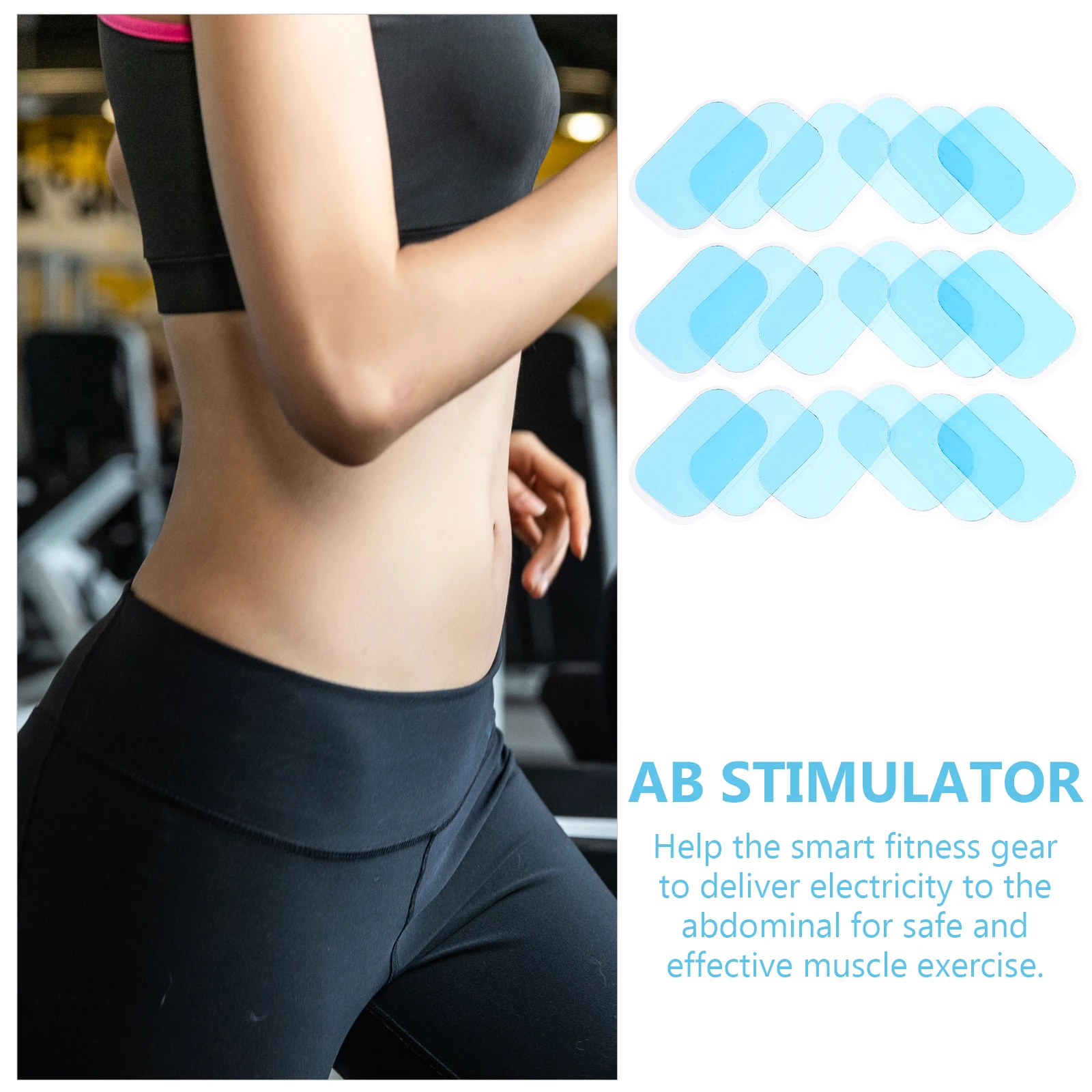 

50 Pcs Household Ab Belt Patch Abs Trainer Pad Sit up Aid Convenient Gel Compact Transparent Glue Abdominal Training