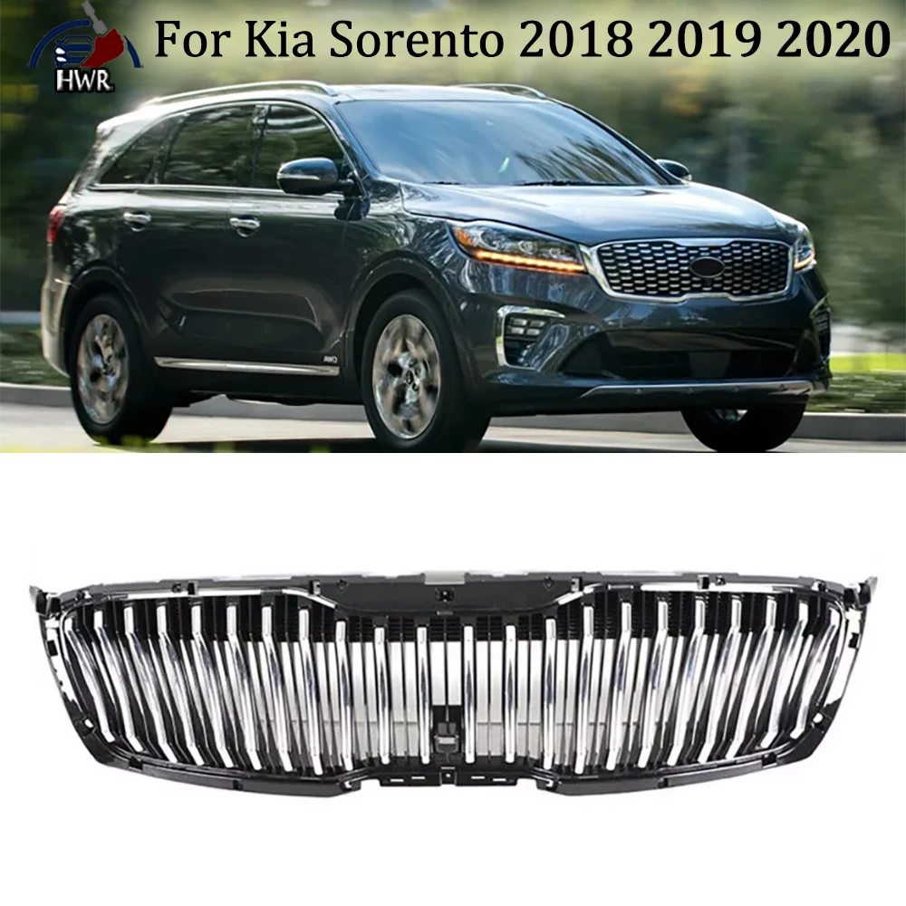 

Racing Grille For Kia Sorento 2018 2019 2020 Upgrade Sporty Appearance Parts Front Bumper Grille Guard Replace Original Grille