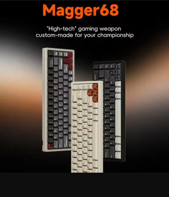Luminkey Magger68 لوحة مفاتيح سلكية مغناطيسية 8k لوحة مفاتيح ميكانيكية قابلة للتبديل السريع تخصيص Rgb لملحقات ألعاب الرياضات الإلكترونية