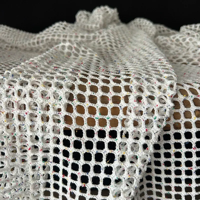 

Colorful Thread Ball Woven Diamond Mesh Fabric for DIY Sewing Designer Fabrics Clothing Fashion Wholesale Cloth By The Meter