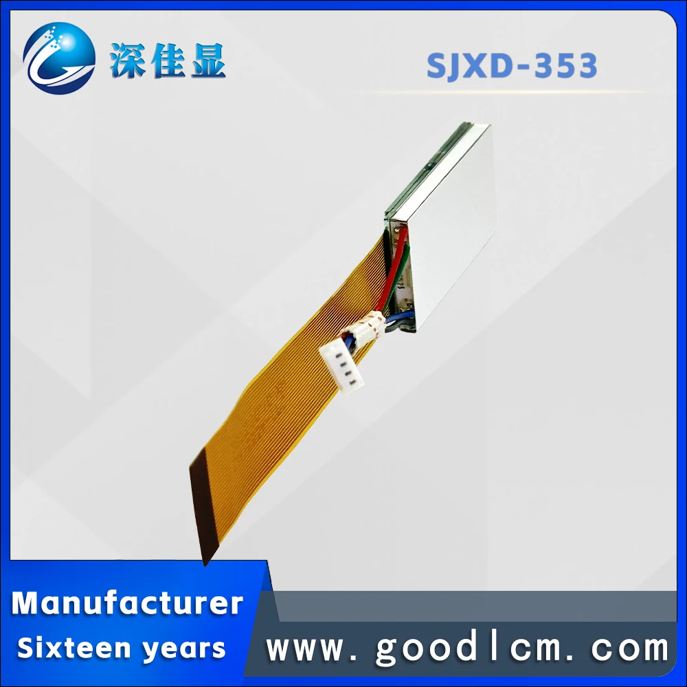 Klein Formaat Segment Code Type Lcd-Display SJXD-353 Instrument Monochroom Display Rgb Backlight Fpc Aansluiting 5.0V Voeding