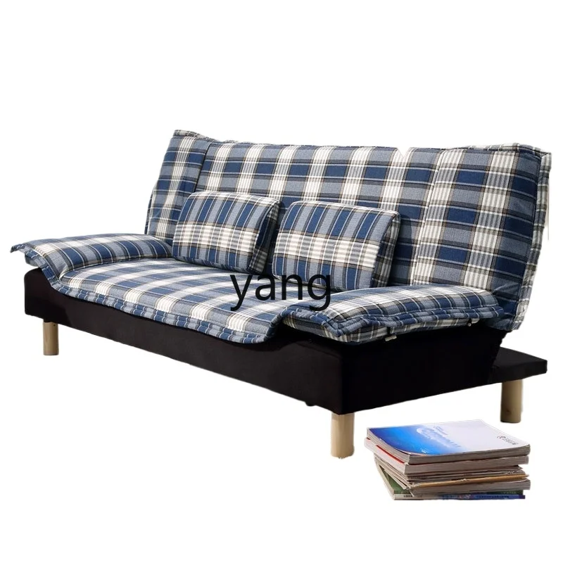 Yjq Simple and Modern Fabric Craft Sofa Bed Living Room Apartment Multi-Functional Small Apartment Foldable Dual-Use