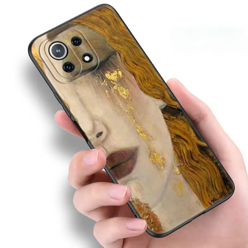 The Kiss by Gustav Klimt Black Case For Xiaomi 13T 12T Pro 12 11 Lite NE 11T Pro 5G Redmi 12 A1 A2 Plus 10A 10C 9A 9T 9C Cartoon