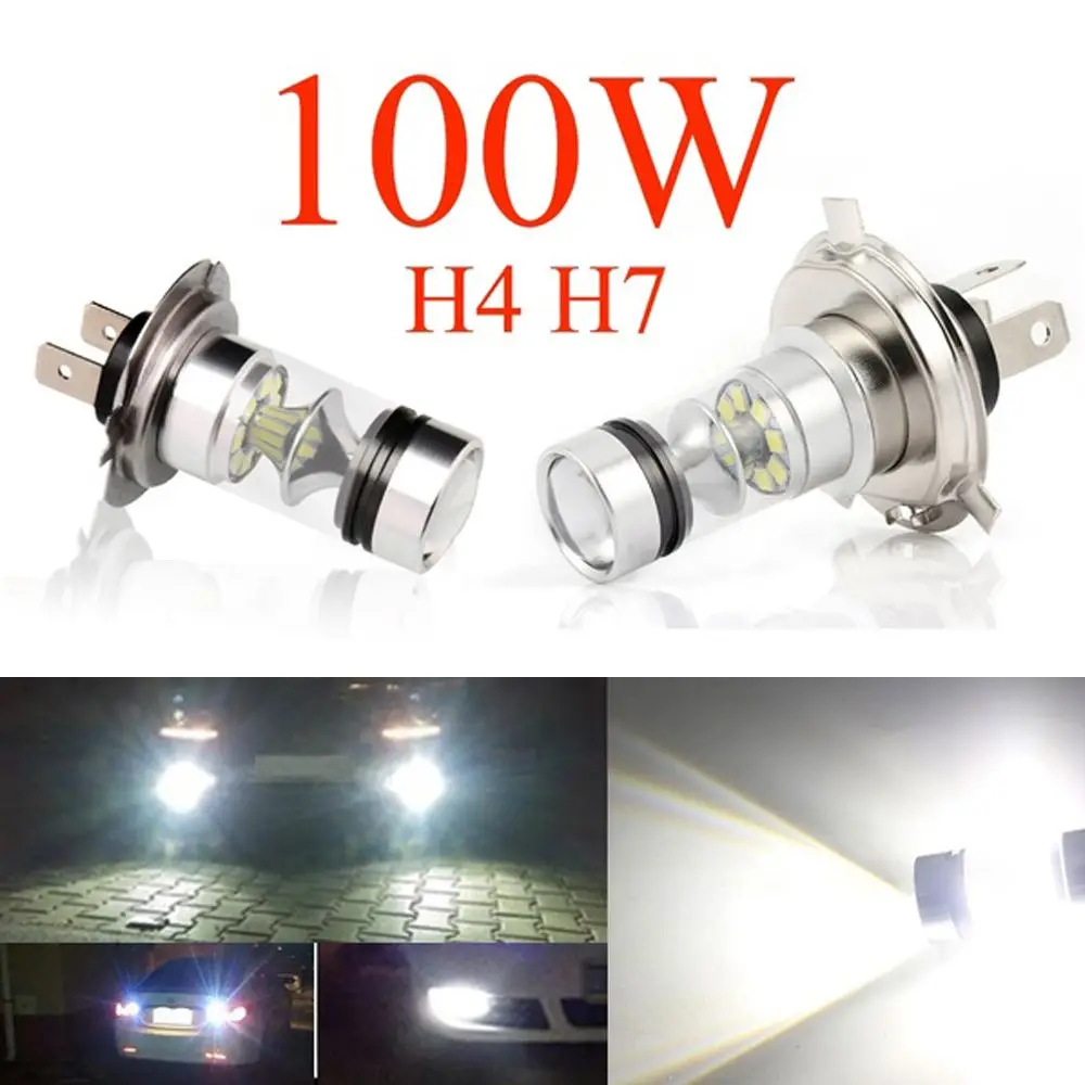 External Lights Super Bright 100W White Light H4 H7 Car Fog Light 8000K