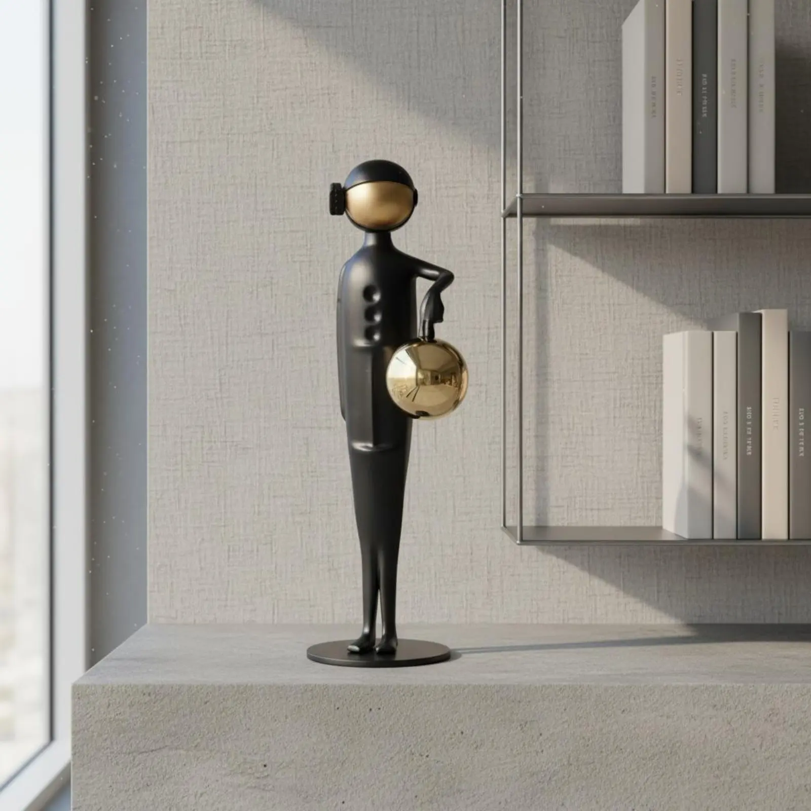 

Iron Sculpture Minimalist Modern Abstract Statue Abstract Sculpture Set Artisanal Table Ornament Gift Idea for Display Cabinet