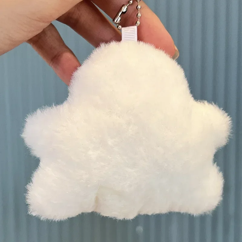 1/2pcs Cute White Plush Ghost Keychain School Bag Pendant Doll Cute Plush Bag Hanging Doll Key Chains Children Gift Accessories