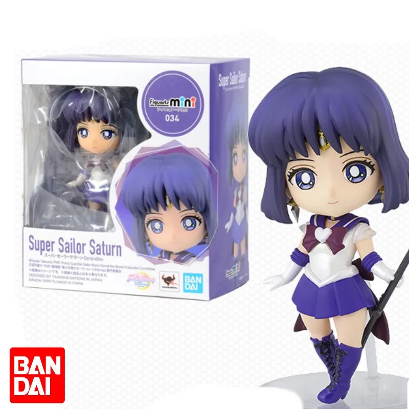 Bandai Sailor Moon Figuarts mini Amara Tenoh Michelle Kaioh Sailor Saturn Action Figure Toys For Gift Collectible Model