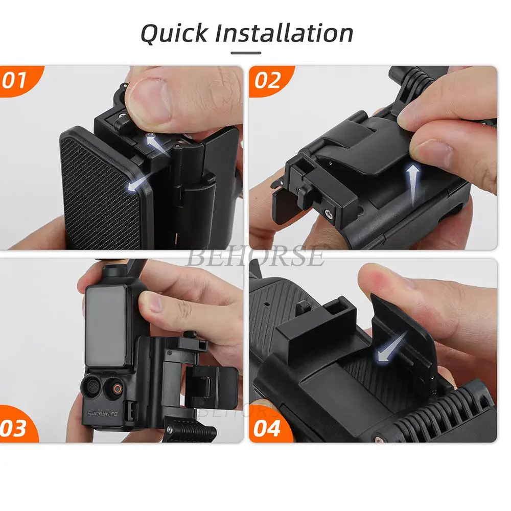 Sunnylife-Suporte Magnético Base de Montagem, Ângulo Ajustável, Multifuncional Desktop Base, Acessórios Câmera, DJI Osmo Pocket 3
