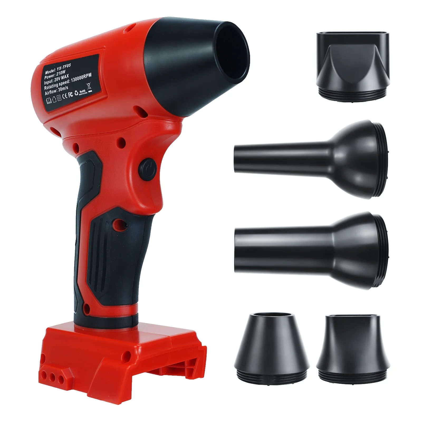 

Brushless Electric Turbo Fan 210W Handheld Cordless Dust Blaster Snow & Leaf Air Blower Cleaner For Milwaukee 18V Battery Pin
