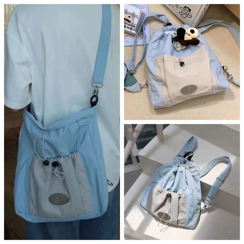 

Light Drawstring Bag Children's Backpack Portable High Quality Travel Backpack Nylon Multi Pocket School Bag Gifts