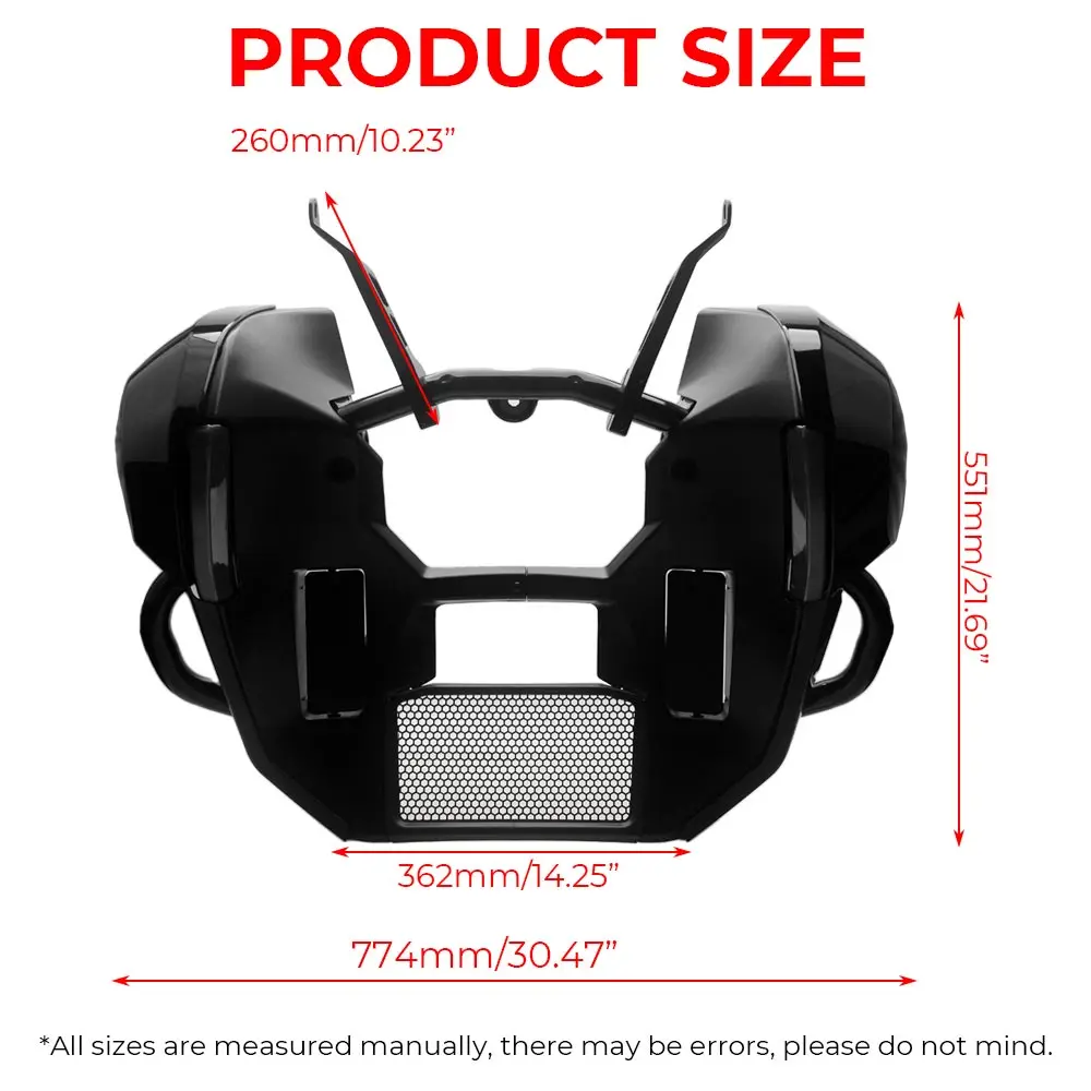 Motorcycle Engine Guard Fairing Lowers Fairing Supports Kit Fit For Harley Street Glide Road Glide 2023-2026 Plastic Gloss Black