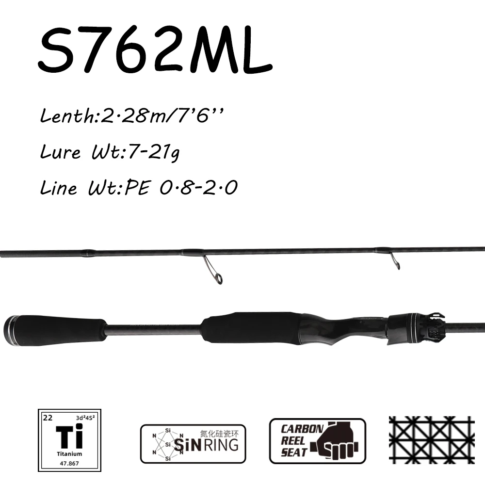FISHINGFANS 46T CARBON TITANIUM FRAME TZ GUIDE 60° EVA TORAY 4
