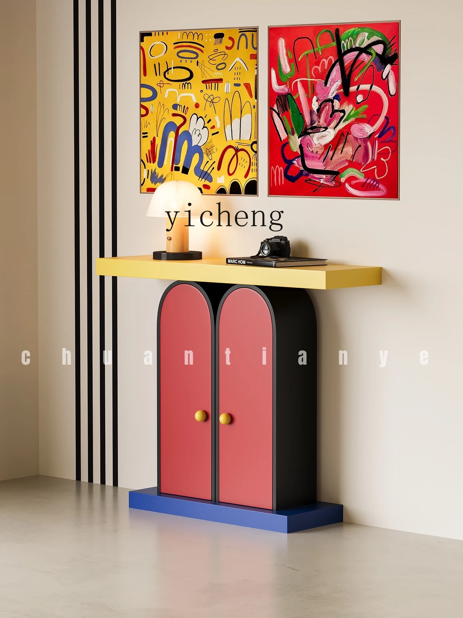 XL Creative Contrast Color Art Counter Top Model Room Aisle Corridor Multifunctional Storage Entrance