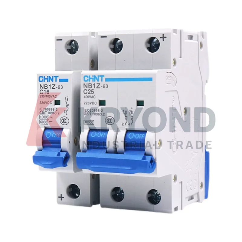 CHINT NB1Z-63 MCB Miniature Circuit Breaker AC DC220V C Curve 1P 2P DIN Rail Power Panel Short Circuit Overload 18mm 36mm 1A-63A