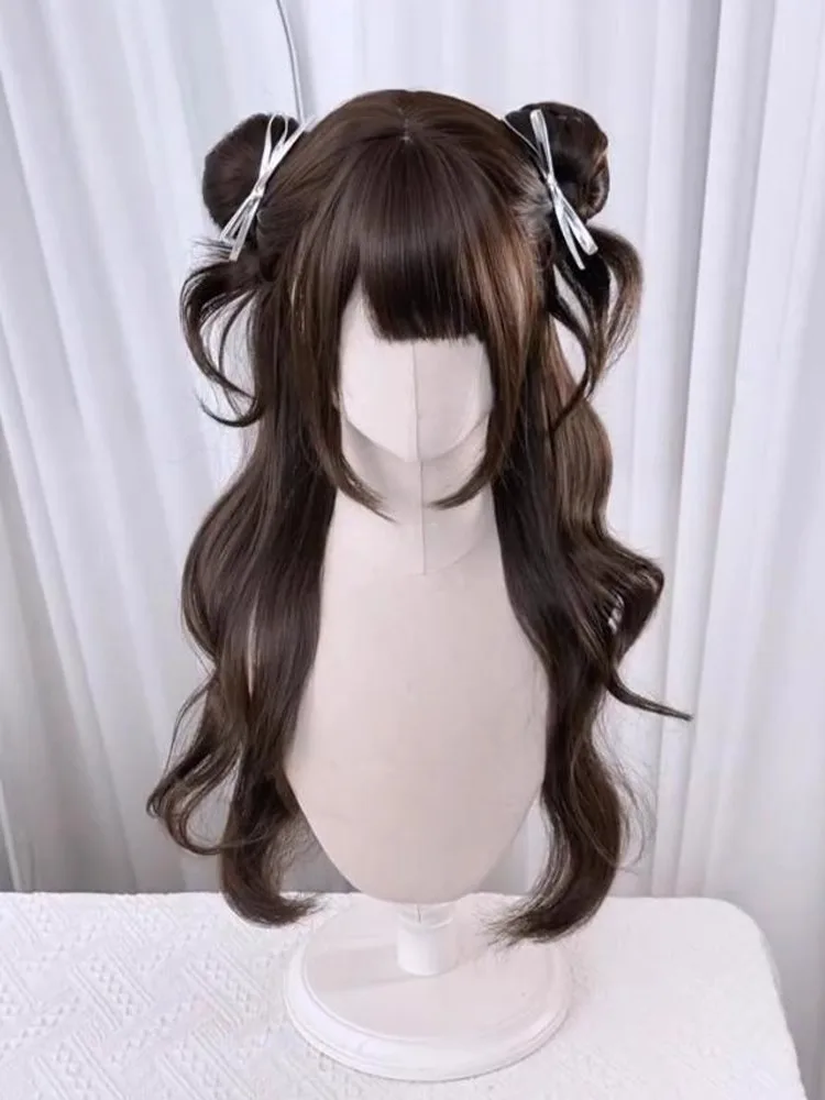 Film cinese Nezha Costumi Cosplay Accessori Parrucca Cosplay Lolita Onda lunga Parrucca sintetica JK Parrucche Carnevale di Halloween Cos