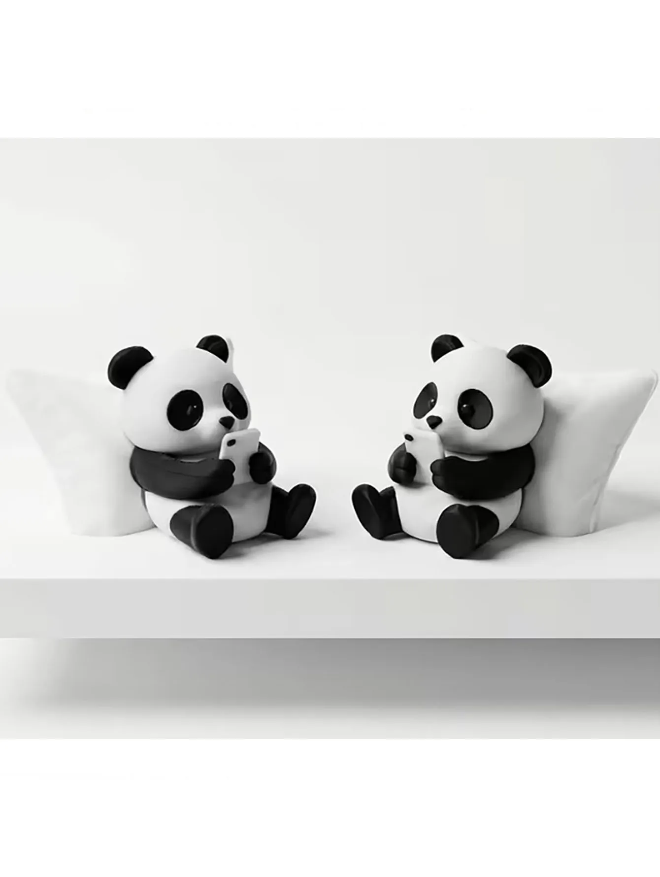 Cute 3D Printed Panda Ornaments. Versatile Decor for Home, Office and Car, Exquisite Animal Art Decorations for Daily Display.