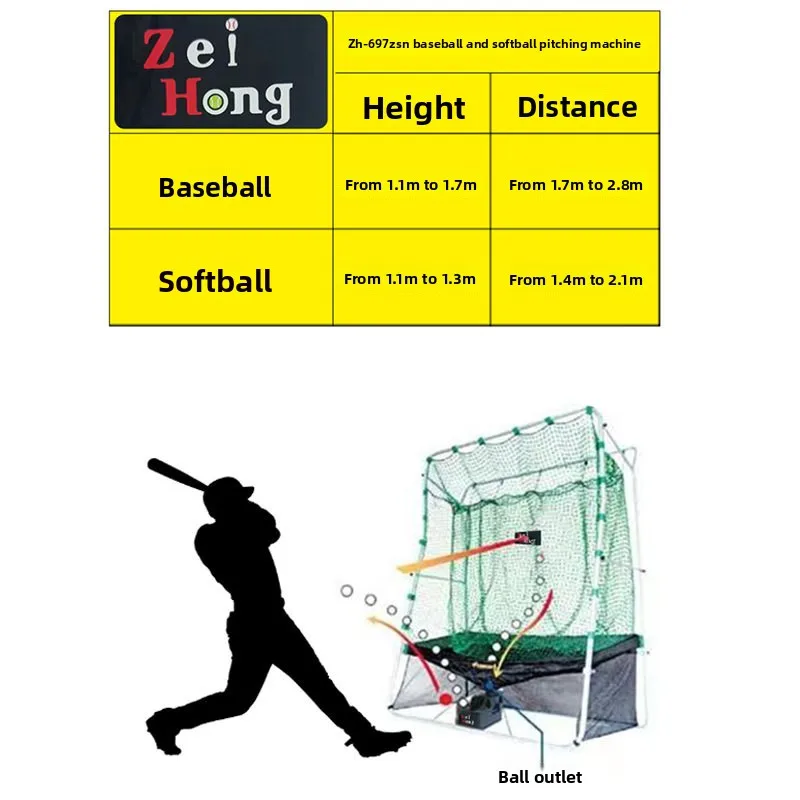 Baseball and Softball Single Strike Practice Automatic Serve Tennis Throwing Machine