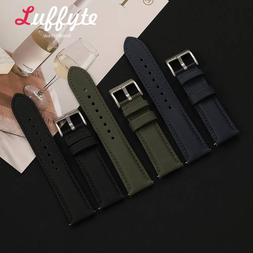 Quick Release Spring Bar Nylon Watch Band For Men 20mm 22mm Replacement Watch Strap Sweat-proof Comfortable Wristband