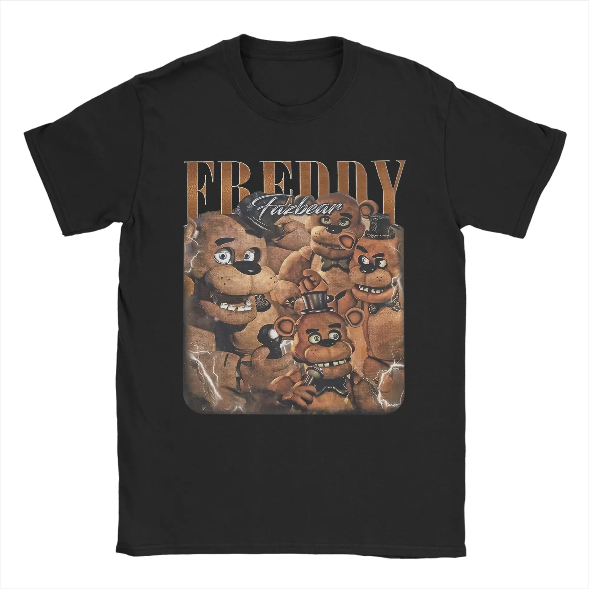 Men's T-Shirt Freddyed Bonnie Game Fazbear Novelty 100% Cotton Tees Short Sleeve  T Shirt Crew Neck Tops Birthday Present