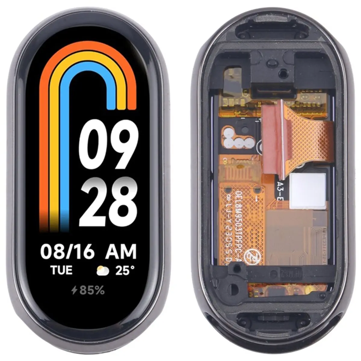 LCD Screen for 8 Digitizer Full Assembly with Frame Wristband Bracelet Watch Repair Spare Parts